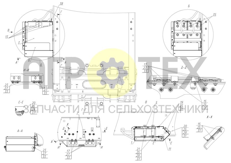 Чертеж Установка аккумуляторных батарей (КСУ-2.10.21.000)